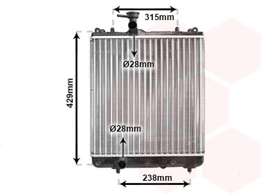 VAN WEZEL Radiaator,mootorijahutus 37002330